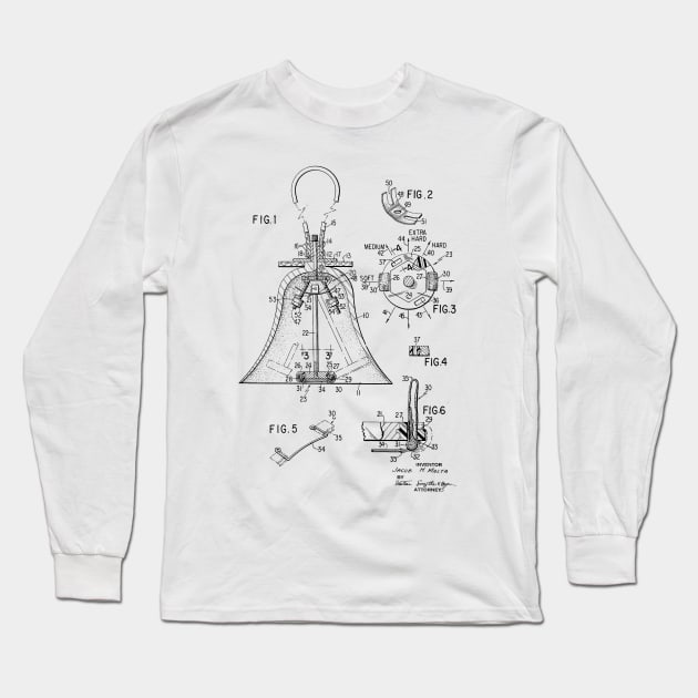 Bell Vintage Patent Drawing Long Sleeve T-Shirt by TheYoungDesigns